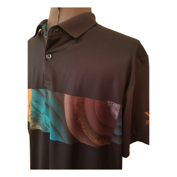 Callaway Men's Golf Polo Blue Shirt Size L, Length 30 in, Armpit to Armpit 24 in - Picture 5 of 6